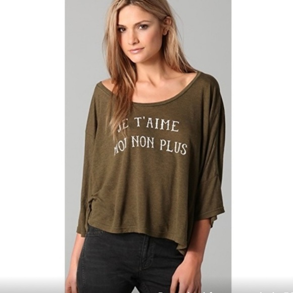Wildfox Tops - Wildfox Je T'aime Moi Non Plus Top
